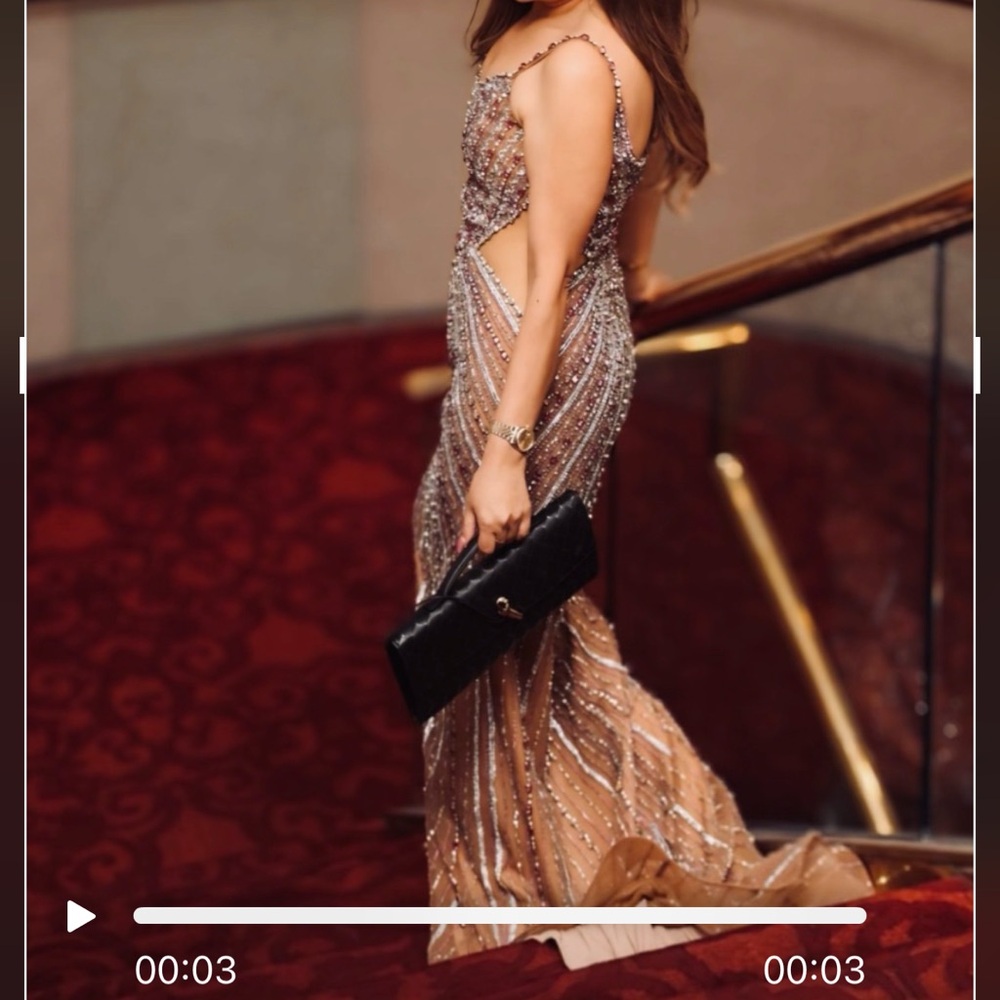 Portia and Scarlett Gold Pink Embellished Slit Maxi
Worn time 5 hrs
No returns - Picture 5 of 10